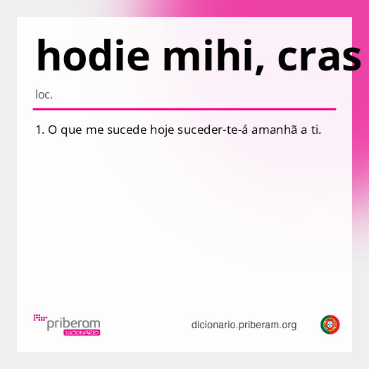 Significado de hodie mihi, cras tibi
